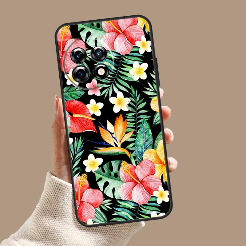 Чехол "Тропический рай" с гавайским цветком для OnePlus 10T 8T 9R 10R 12R OnePlus 12 11 9 10 Pro Nord 2 CE 3 Lite N10 N20 N30