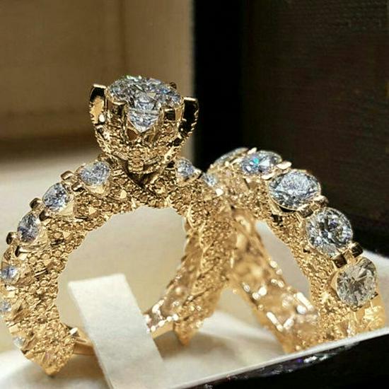 Модные европейские и американские женские круглые бриллиантовые модные кольца для пары