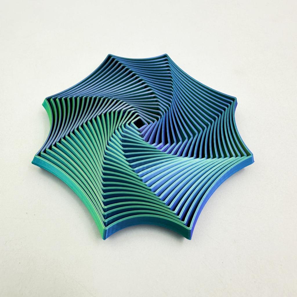 3D-печатная игрушка-антистресс Визуальная иллюзия Восьмиугольные вращающиеся спиральные украшения Снятие стресса Настольная игрушка для взрослых Аутизм Сенсорные игрушки