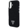Etui do iPhone 16 Guess Denim Triangle Logo MagSafe Czarny