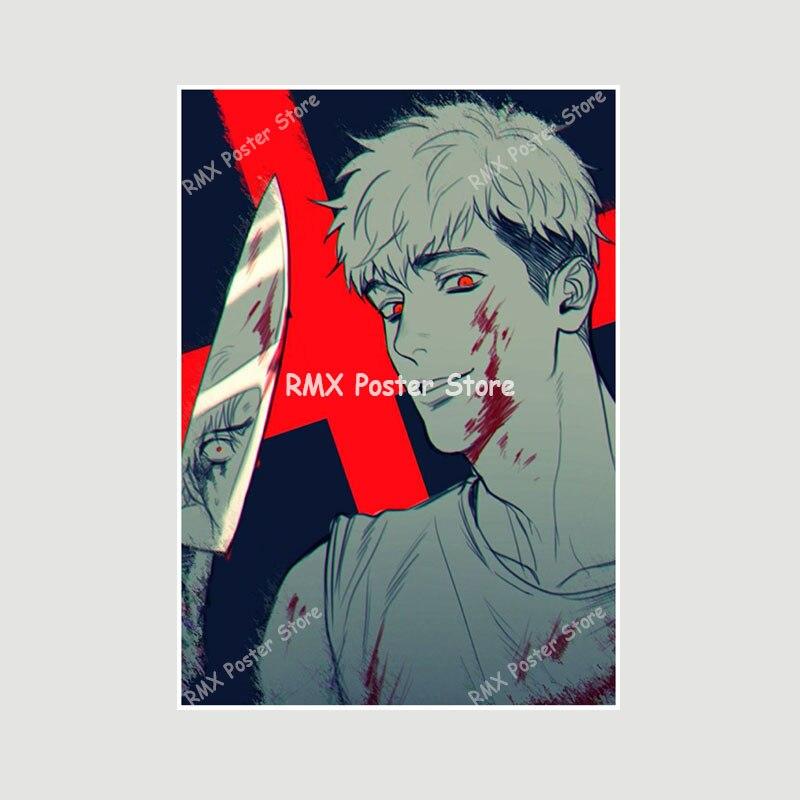 Белая бумага аниме Killing Stalking плакат манга персонаж живопись картина настенные художественные принты украшение для гостиной домашний декор