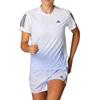 adidas Climacool Own The Run Удобная полосатая дышащая футболка с круглым вырезом и коротким рукавом Женская футболка Белая JC9889