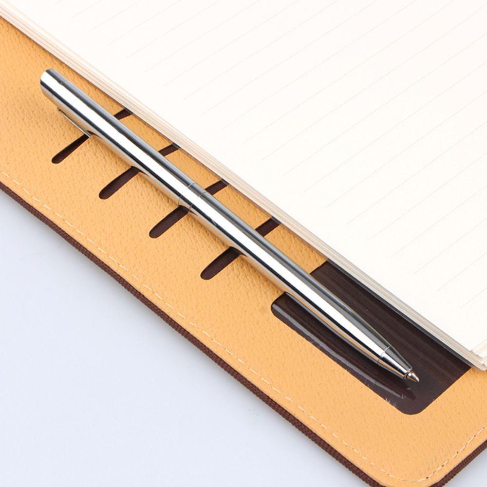 Pocket-size Rotating Silver Glossy Ballpoint Pen Office Supplies Commercial Stationery Oil Pen