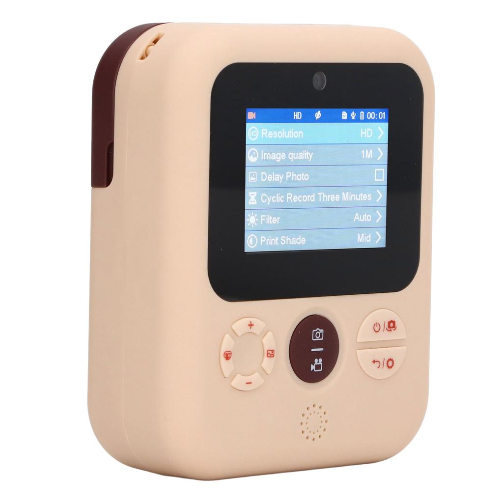 2.4in Kids Digital Instant Camera 1080P Photo Print Video Eye Protection HD Instant Camera with 6