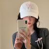 Cotton Bow Embroidered Hat Korean Style Women Peaked Cap Casual Bowknot Baseball Cap  for Girl