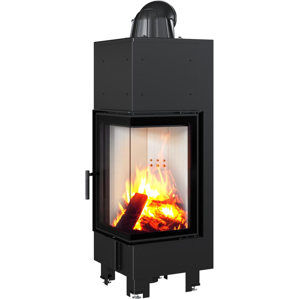 Стальной камин KRATKI MBN правый 10 кВт Ø 200