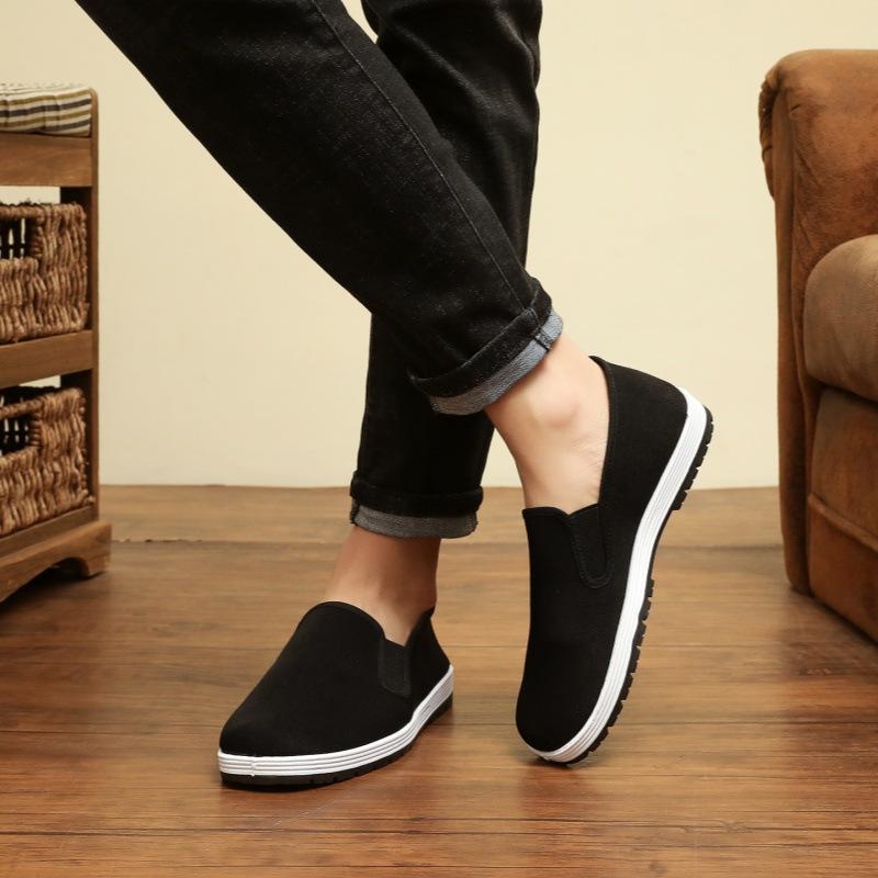 Тканевая обувь весна и лето удобная повседневная обувь для улицы ежедневная легкая дышащая на плоской подошве мужская обувь