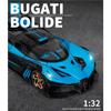 1/32 Bugatti Bolide Supercar литая игрушечная модель автомобиля со звуком и светом детские игрушки коллекционные предметы подарок на день рождения