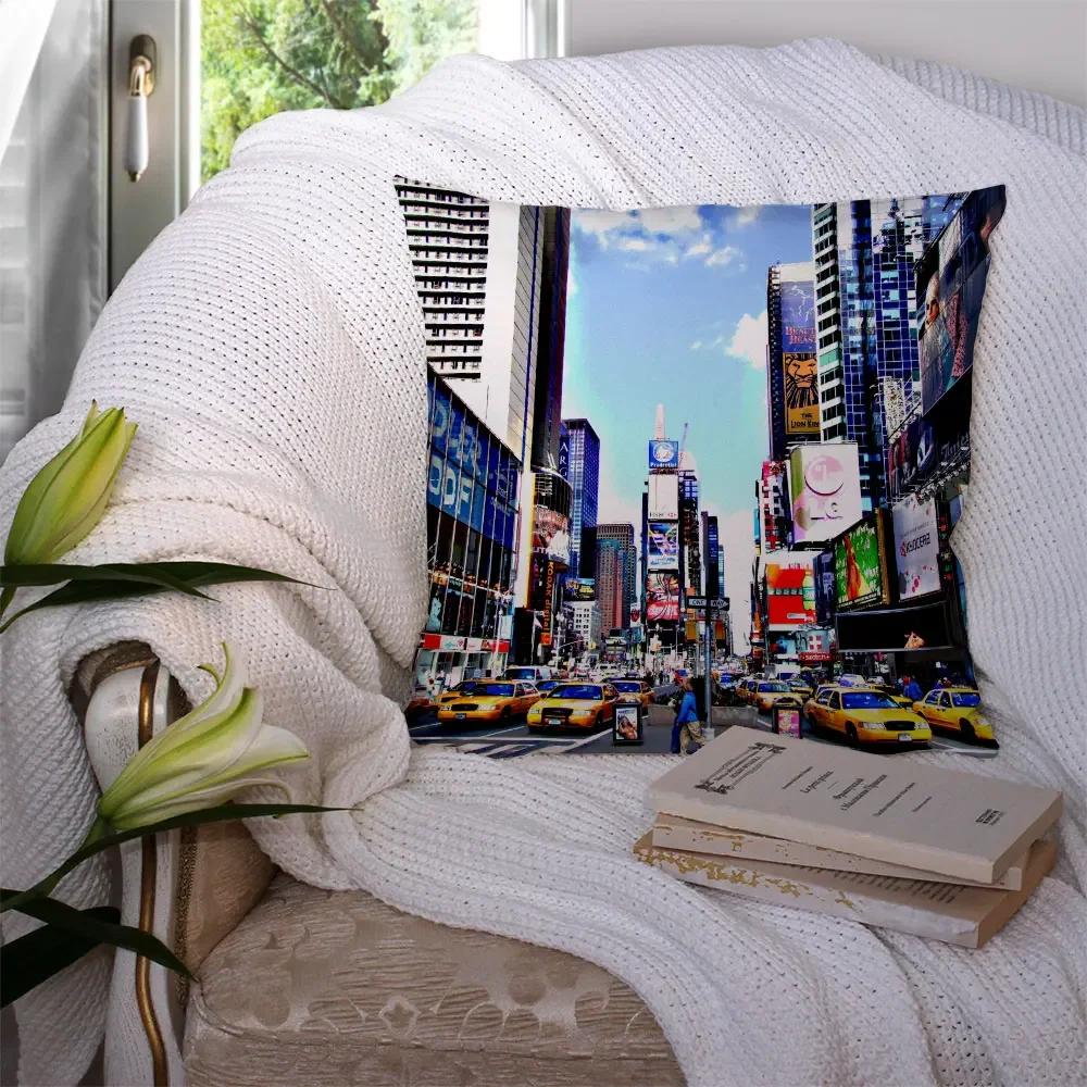 Домашний декор Нью-Йорк Ночь Наволочки Подушка Отель Автокресло Спинка Диван