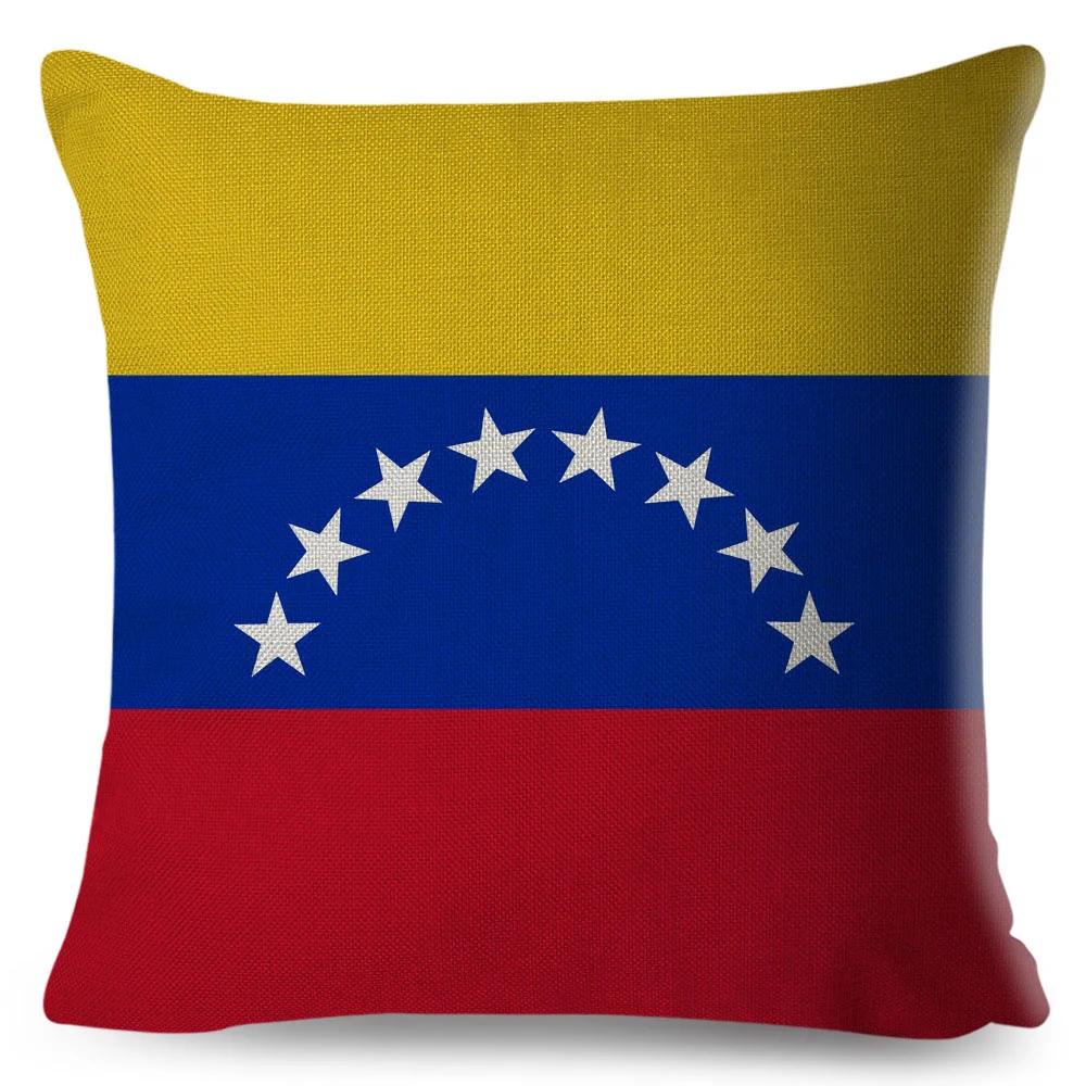 Чехол на подушку с национальным флагом в 50 стилях для дивана, декор для детской комнаты, наволочка с геометрическим принтом, наволочка из полиэстера 45x45 см