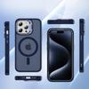 For iPhone 12/12 Pro Case Compatible with MagSafe PC+TPU+Metal Phone Cover Kickstand
