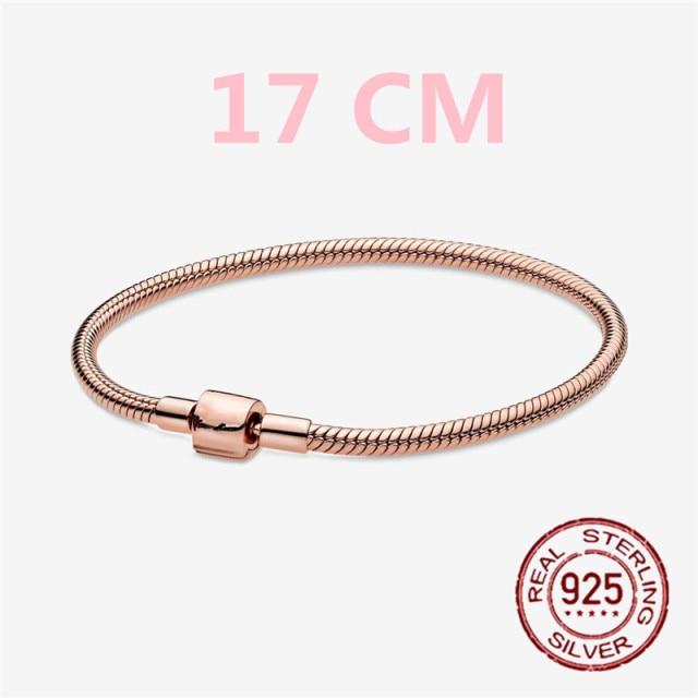 Продажа 925 стерлингового серебра Moments сетчатый браслет змея цепь шарм бусины браслет для женщин мода Diy ювелирные изделия 6 стилей