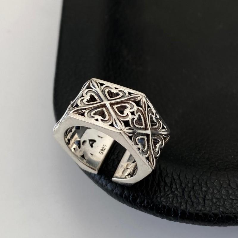 Adjustable Vintage Copper Ring With Intricate Motif Retro Bohemian Statement Jewelry Men Women
