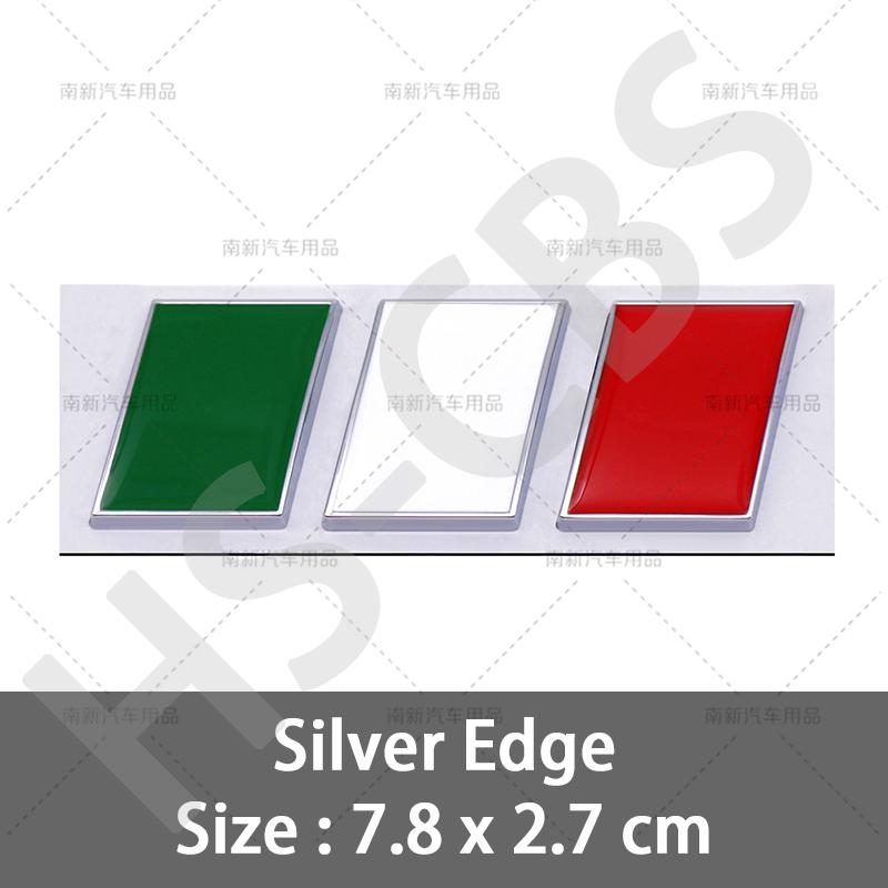 3D Metal Tricolor National Flag Logo Badge Car Body Side Door Fender Rear Trunk Emblem For Audi Bmw Mercedes Benz FIAT VW
