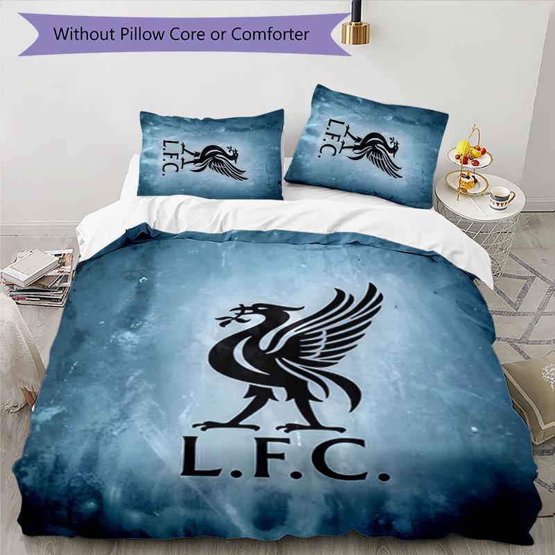 3pcs L-Liverpool (6) Design Cover Set - HD Printed Bedding with 1 Cover and 2 Pillowcases - Perfect for Home and Dorm Decor