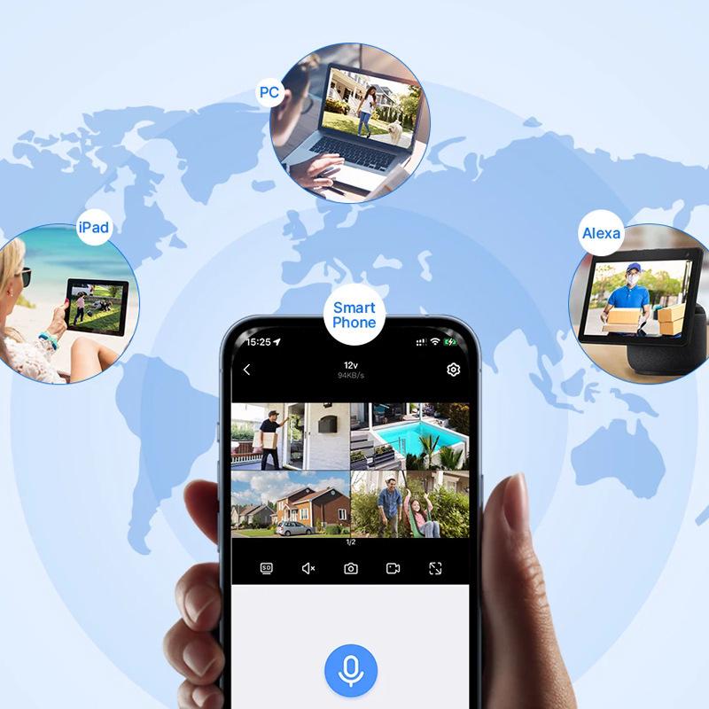 Беспроводной комплект NVR 5 МП: 4/8-канальная система видеонаблюдения с удаленным просмотром через мобильное устройство