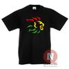 Camiseta De Niños Rasta Lion Head Reggae Dubstep Skanking 3-13 Años