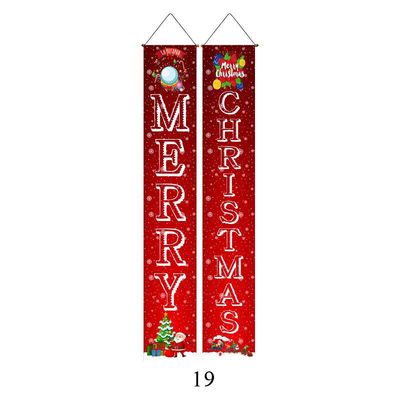 Festive Nutcracker Christmas Decoration Hanging Door Banner Soldier Character Porch Sign