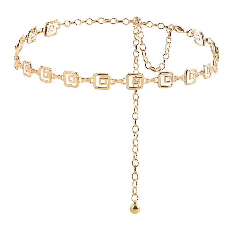 Металлическая цепочка на талию с длинной цепочкой и кисточками, пояс-цепочка на платье, декоративная цепочка, регулируемый пояс в стиле Ins