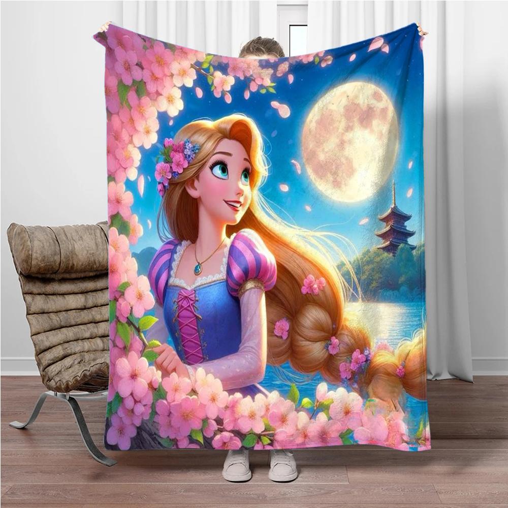 Cartoon Rapunzel Flannel Blanket Children Warm Soft Blanket for Sofa Bed Cover Blanket Suitable for Birthday Souvenir Gifts