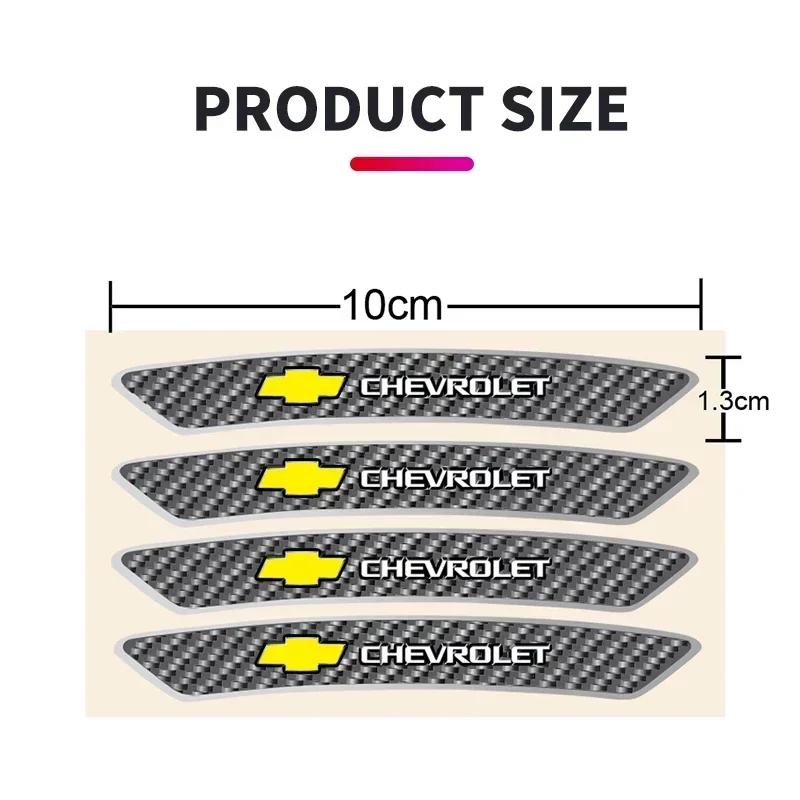 ZBJ1 4Pcs Car Wheel Hub Rim Stickers Auto Decor Decals Carbon Fiber Sticker For Chevrolet Cruze Captiva Sail Corsa Aveo Accessories