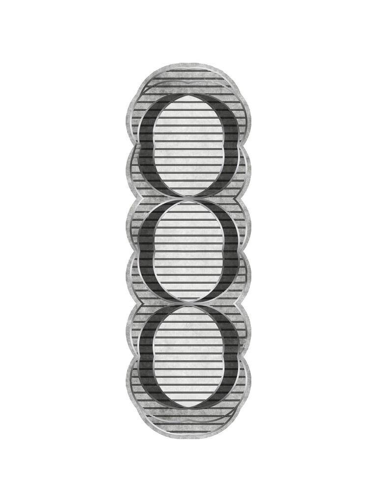 EPeddler Home Современный полосатый узор Цифровая печать Моющаяся нескользящая точечная основа Новое поколение Коврик для кухни, гостиной, прихожей и напольный коврик