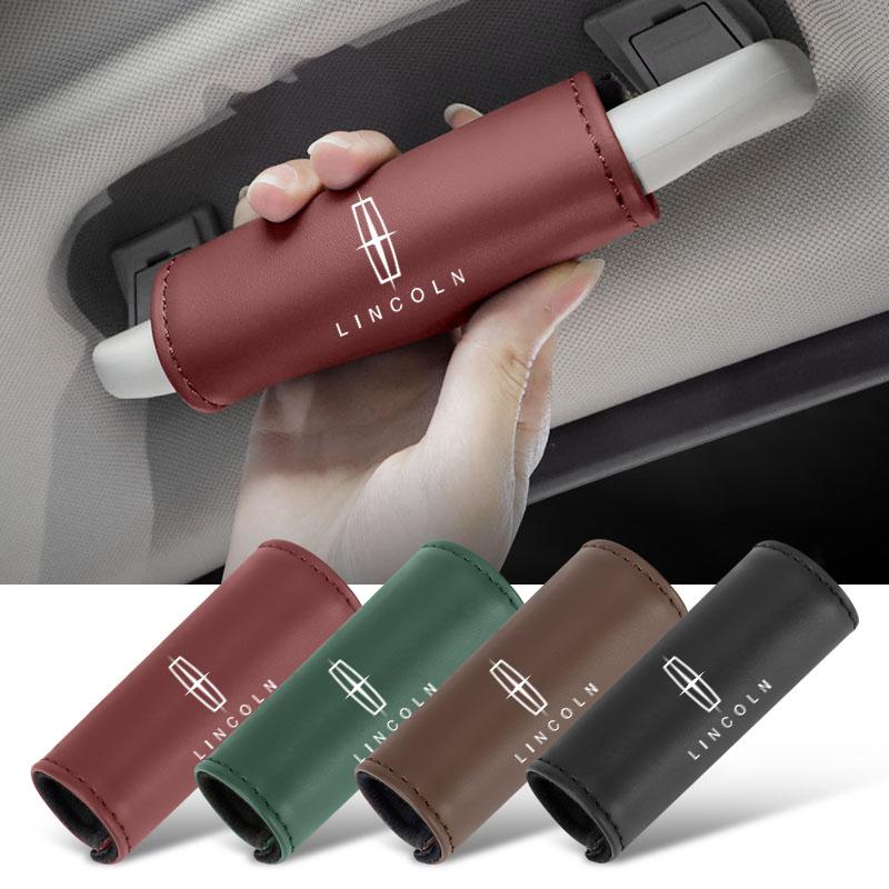 1Pcs PU Leather Roof Handle Anti-scratch Protector Case For Lincoln Z Navigator Town-car Aviator MKZ Corsair Continental MKX MKS vdi7