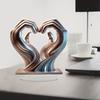 Heart Hands Sculpture Wooden Hearts Hand Sculptures Love Gesture Resin Statue Valentine Day Decorative Ornament