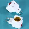1/2Pcs Plug Lamp Holder Bulb Socket EU Plug Adapter E27 Thread Connector New Lamp Base