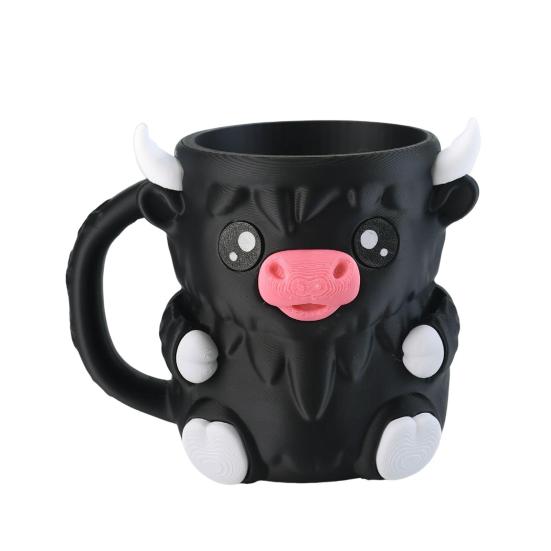 Держатель для пинты мороженого «Хайлендская корова», держатели для эскимо, держатель для пивной банки, изолированный держатель для мороженого со скрытым ящиком для закусок и ложками