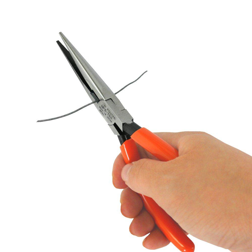 Fujiya MP6-150 Micro Radio Pliers, Tapered Design (Spring Attached), Ideal for Fine Work, 150mm