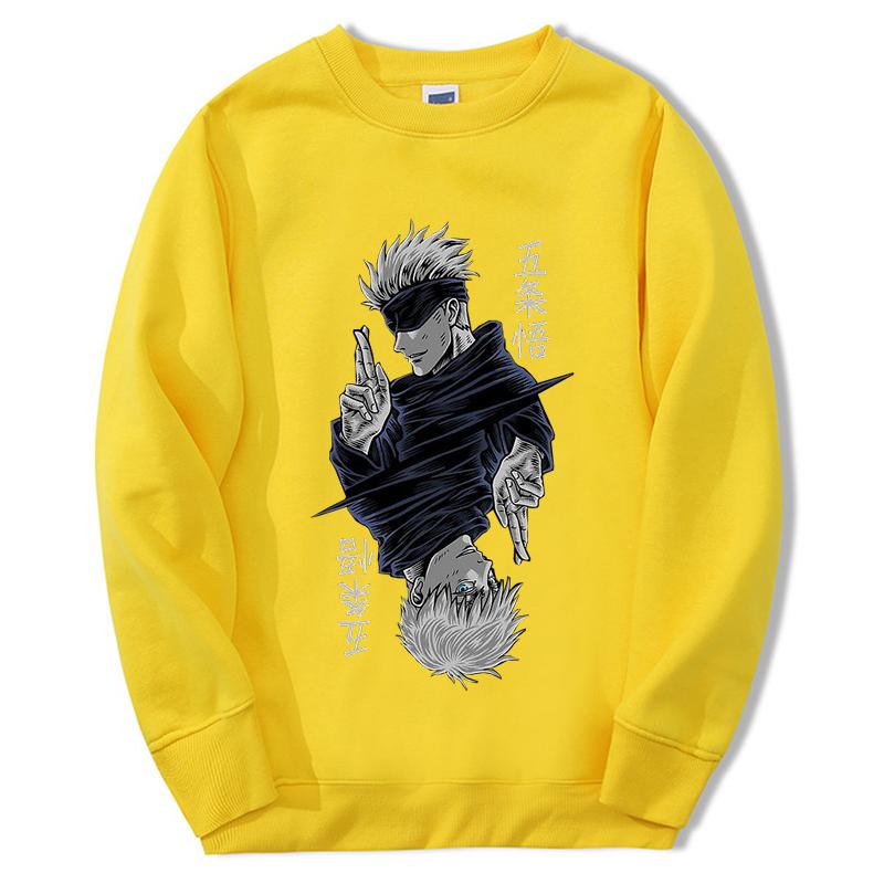 Толстовки Jujutsu Kaisen, аниме Gojo Satoru, аниме, мужские и женские пуловеры с капюшоном и графикой, модные пуловеры больших размеров Sudaderas Hombre