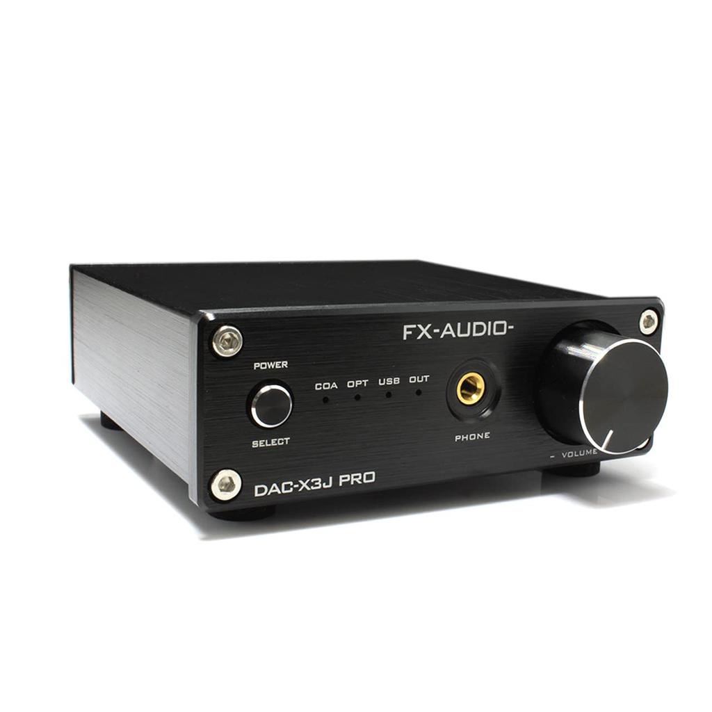FX-AUDIO-DAC-X3J PRO [Black] Hi-Res DAC with ES9023P USB Bus-Powered, High-Power Headphone Amplifier, Optical and Coaxial Digital, 3 Inputs