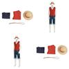 Аутентичный костюм Луффи из One Piece, наряд короля пиратов для косплея на Хэллоуин