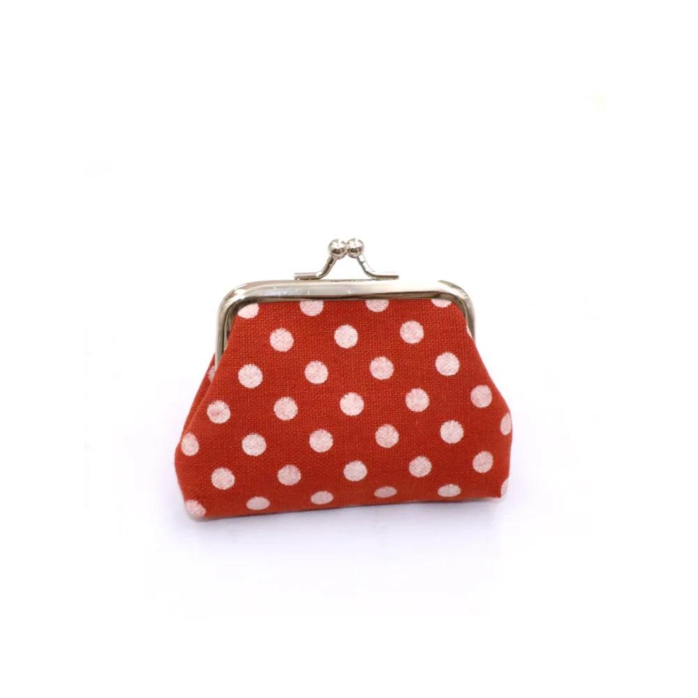 Women's Coin Purse Oil Wax Leather Wallet 4 Inch Buckle Mini Wallet Coin Bag Lipstick Storage Bag Ladies ClutchBag