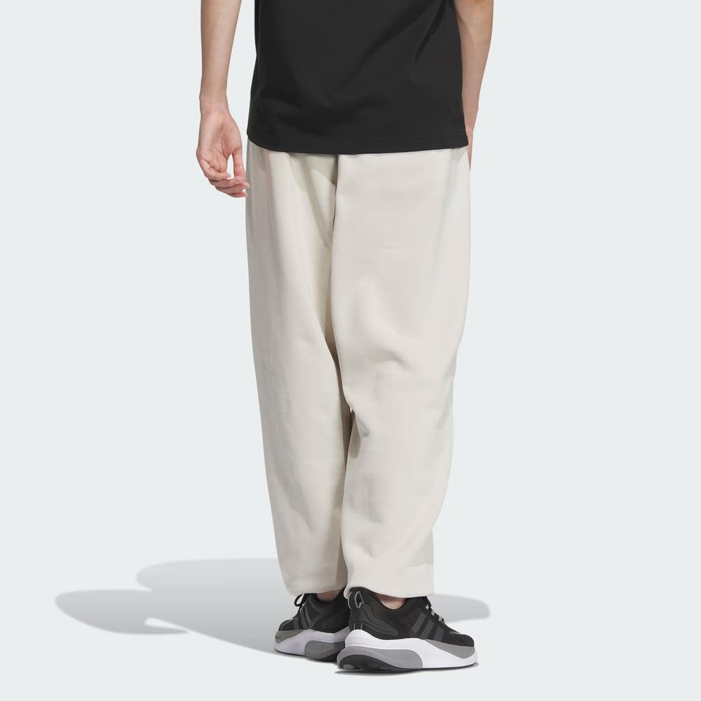 Adidas Штаны с логотипом, однотонные, флисовые, с толстыми манжетами, свободные, трикотажные, спортивные штаны унисекс, фосфорно-коричневые IV7602