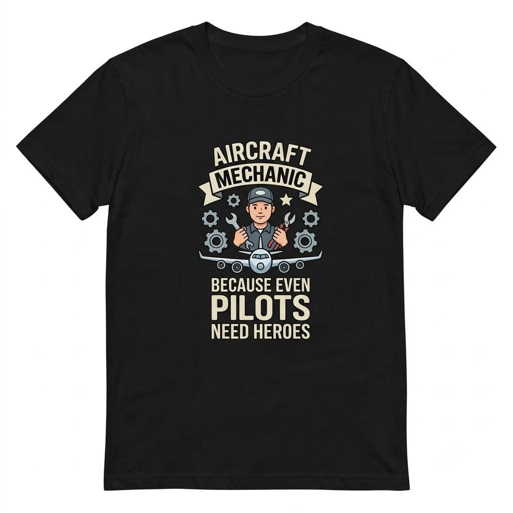 Airplane Mechanic Funny Funny Graphic Black T Shirt Gift For Friends