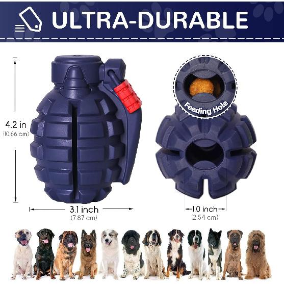 Игрушки для собак для агрессивных жевателей крупных пород, для немецкой овчарки, неразрушимые интерактивные игрушки для лакомств для крупных и средних пород, пищевого класса и