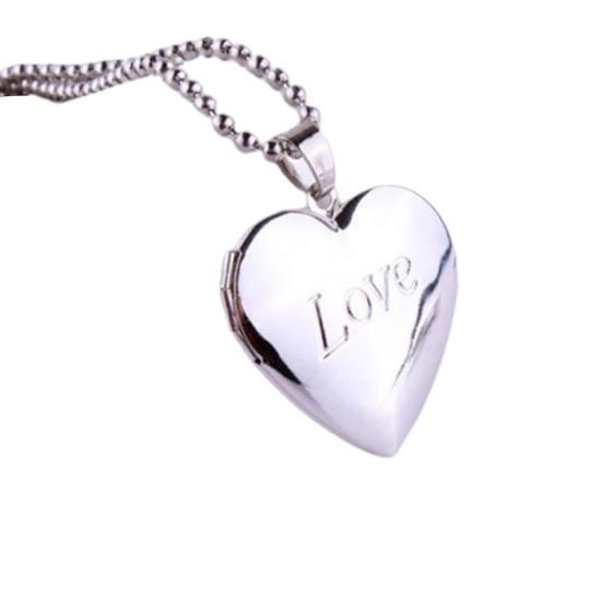 Фото ожерелье гладкое романтическое любовь памятный медальон ожерелье на годовщину