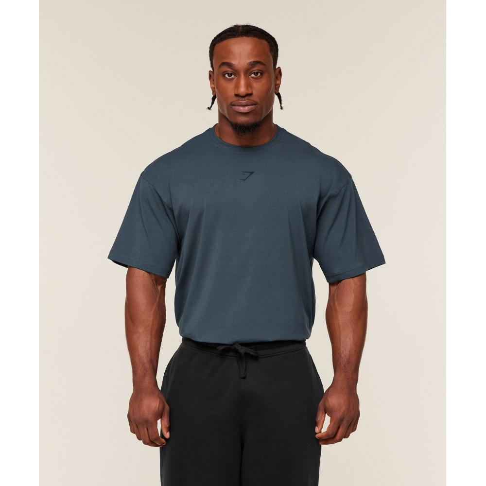 Gymshark Power T shirT Gs sTealTh Blue A4b9w Ud6s