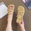 Set of Toe Pinch Foot Muffin Thick Bottom Cool Slippers Women's Summer Wear 2025 New Slope Heel Versatile Fashion