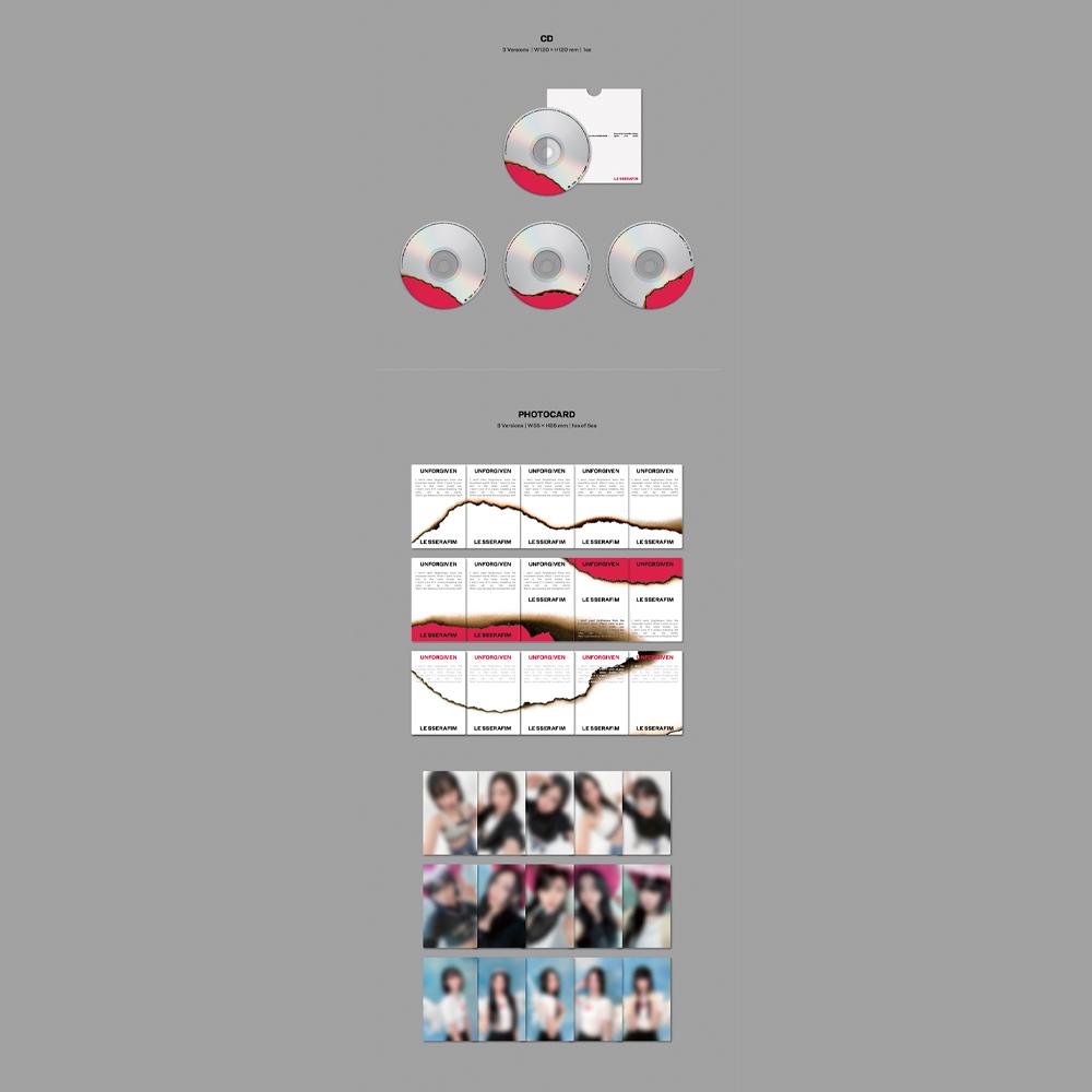 LE SSERAFIM 1-й студийный альбом [UNFORGIVEN] вкл.. Weverse ПОБ