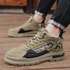 Fashion Autumn and Winter Fashion Tooling Shoes Trendy Texture Versatile Casual Shoes Comfortable Non-slip Durable Outdoor Men's Boots