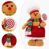 Рождественский пряничный человечек, плюшевая кукла с телескопической ногой, мальчик, девочка, пряничная кукла, мягкая набивная подушка для украшения рождественской елки