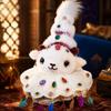 Soft Stuffed Animal Sheep Figurines PP Cotton Sheep Keychain  Spring Festival Party Gift