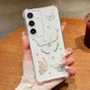 Прозрачный чехол для Samsung Galaxy S25 Edge S24 S23 S22 Ultra S24 S21 FE A56 A55 A16 A15 5G с рисунком бабочки, мягкий ТПУ чехол для телефона