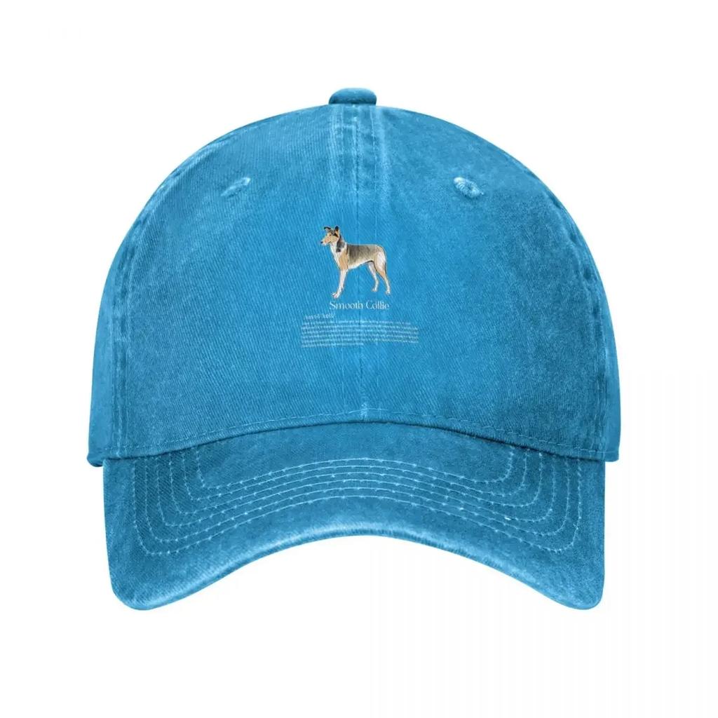 Smooth Collie Dog Breed Info Baseball Cap hats for Unisex Snapback Cap Sun Cap Fashion Beach Girl Unisexs