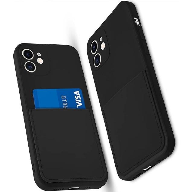 Silicone Wallet Phone Case for iPhone 11 6.1 Inch with Credit Card Holder Pocket, Full-Body Bumper Protection Camera Protect Case (Lavender Gray)