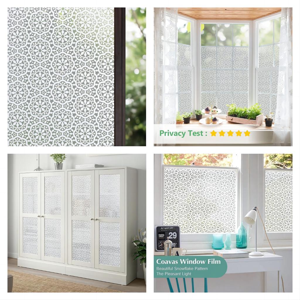 Пленка для защиты окон Матовая пленка для окон Статическая пленка УФ-блокирующая Съемные пленки для окон Непрозрачные покрытия для окон для дома