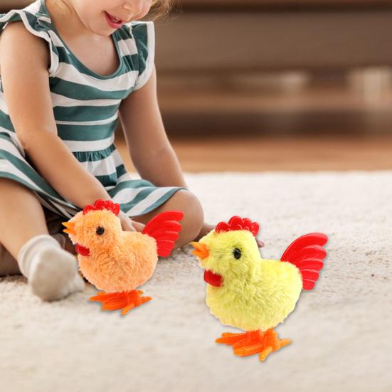 Fashion Funny Portable Plush Toy Walking Wind Up Chick Animal for Kids